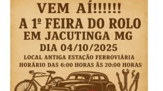 Vem aí a Feira do Rolo de Jacutinga dia 04 de Outubro
