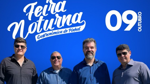 🎶 Feira Noturna Gastronômica de Pinhal – Sabor, Música e Alegria! 🍔🎸